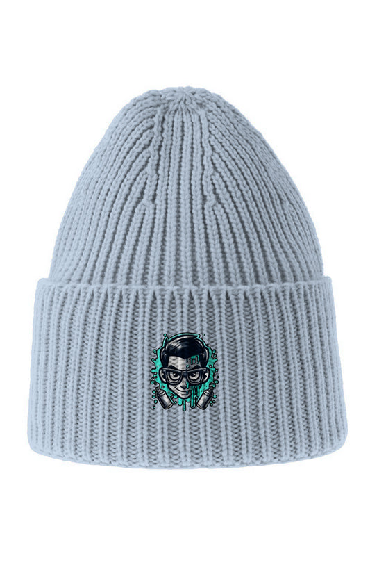 Sustainable Chunky Rib Knit Beanie (R.G.Logo)