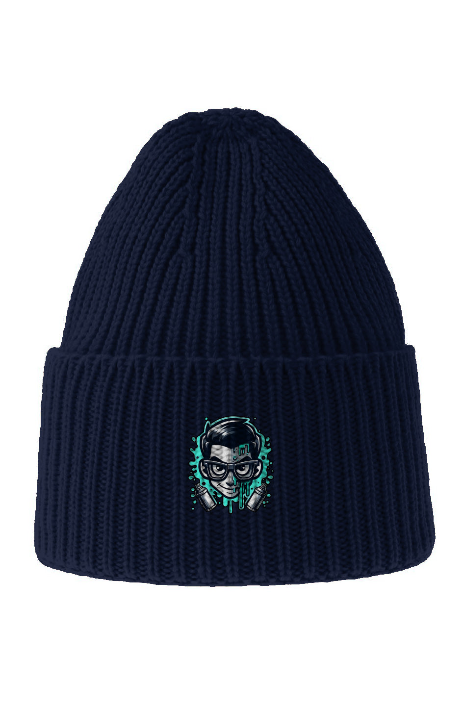 Sustainable Chunky Rib Knit Beanie (R.G.Logo)