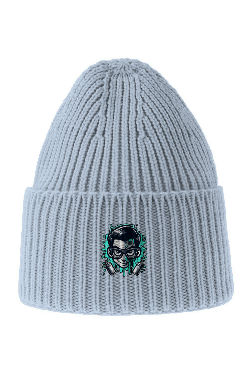 Sustainable Chunky Rib Knit Beanie (R.G.Logo)